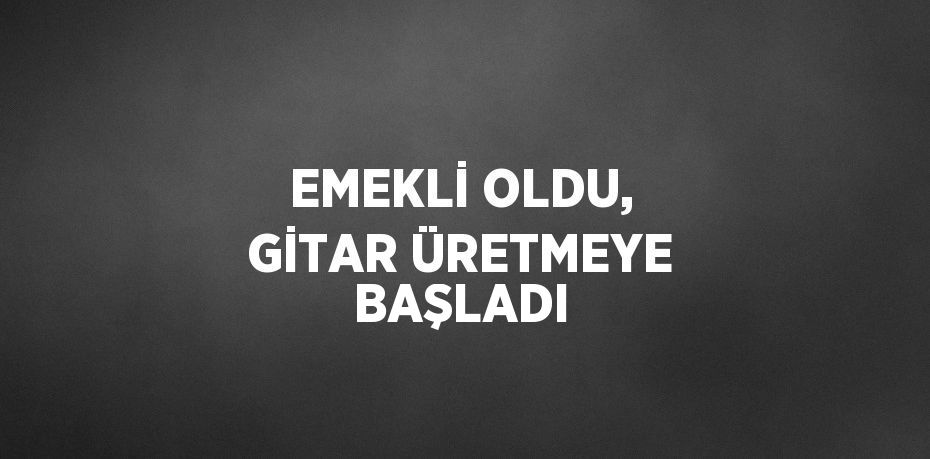 EMEKLİ OLDU, GİTAR ÜRETMEYE BAŞLADI