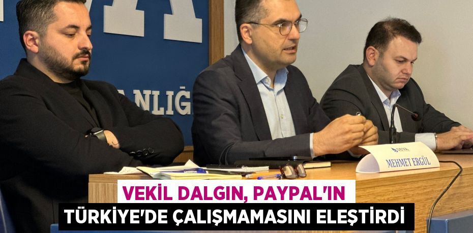 Vekil Dalgın, PayPal'ın Türkiye'de çalışmamasını eleştirdi