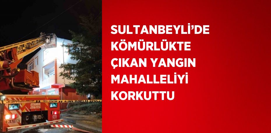 SULTANBEYLİ’DE KÖMÜRLÜKTE ÇIKAN YANGIN MAHALLELİYİ KORKUTTU