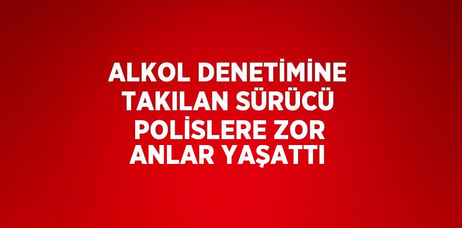 ALKOL DENETİMİNE TAKILAN SÜRÜCÜ POLİSLERE ZOR ANLAR YAŞATTI