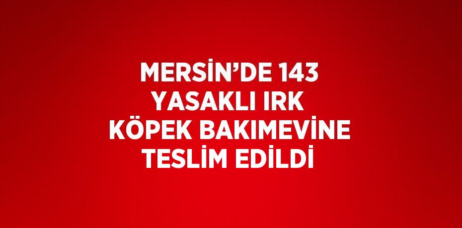 MERSİN’DE 143 YASAKLI IRK KÖPEK BAKIMEVİNE TESLİM EDİLDİ