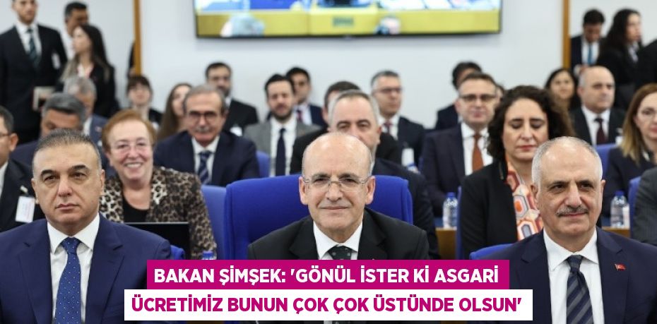 BAKAN ŞİMŞEK: 'GÖNÜL İSTER Kİ ASGARİ ÜCRETİMİZ BUNUN ÇOK ÇOK ÜSTÜNDE OLSUN'