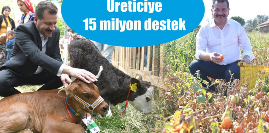 Üreticiye 15 milyon destek