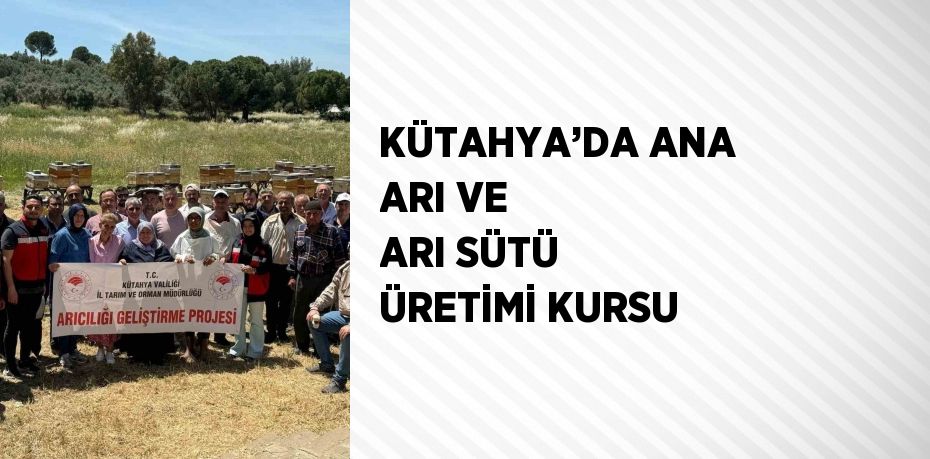 KÜTAHYA’DA ANA ARI VE ARI SÜTÜ ÜRETİMİ KURSU