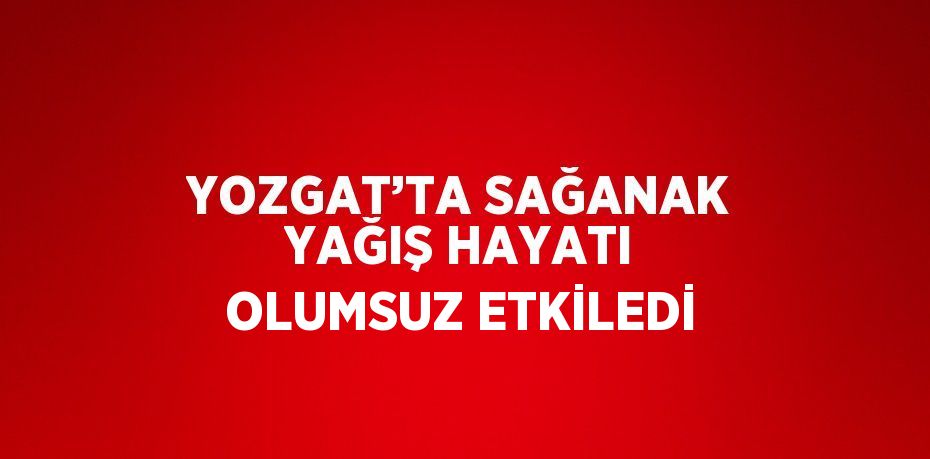 YOZGAT’TA SAĞANAK YAĞIŞ HAYATI OLUMSUZ ETKİLEDİ