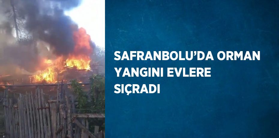 SAFRANBOLU’DA ORMAN YANGINI EVLERE SIÇRADI