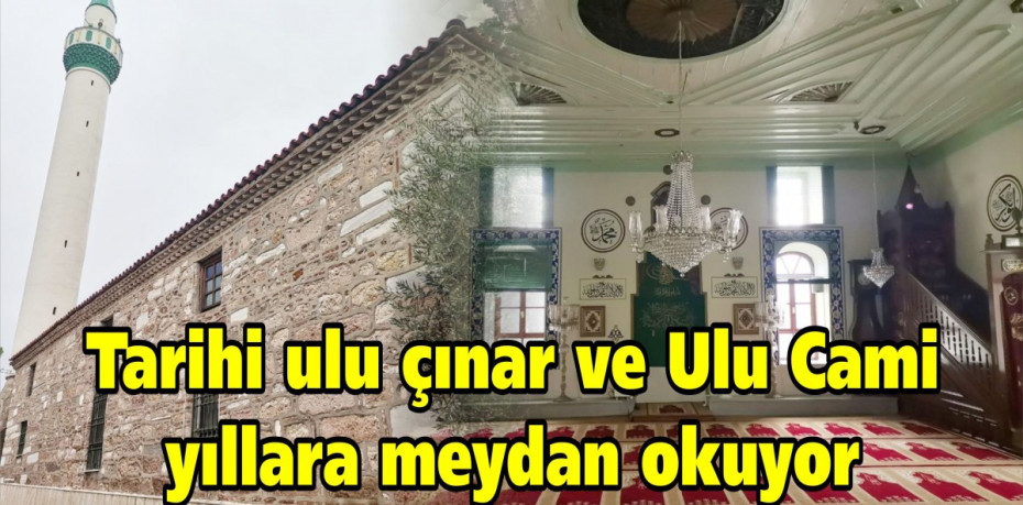 Tarihi ulu çınar ve Ulu Cami yıllara meydan okuyor