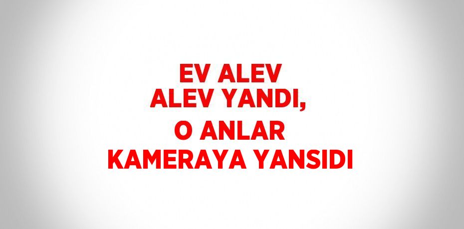 EV ALEV ALEV YANDI, O ANLAR KAMERAYA YANSIDI