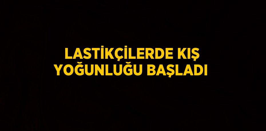 LASTİKÇİLERDE KIŞ YOĞUNLUĞU BAŞLADI