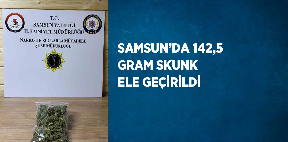 SAMSUN’DA 142,5 GRAM SKUNK ELE GEÇİRİLDİ