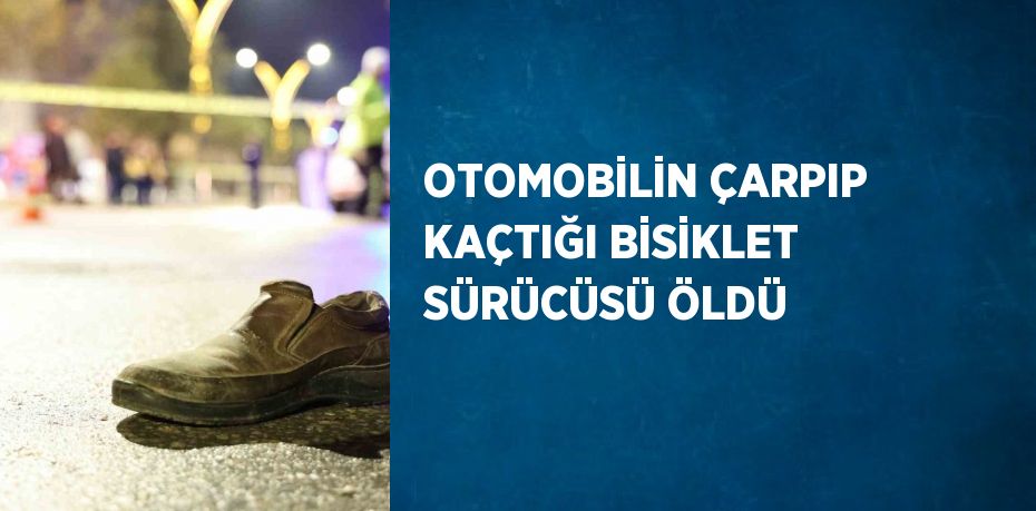 OTOMOBİLİN ÇARPIP KAÇTIĞI BİSİKLET SÜRÜCÜSÜ ÖLDÜ