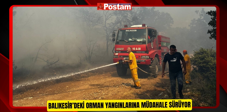 Balıkesir’deki orman yangınlarına müdahale sürüyor