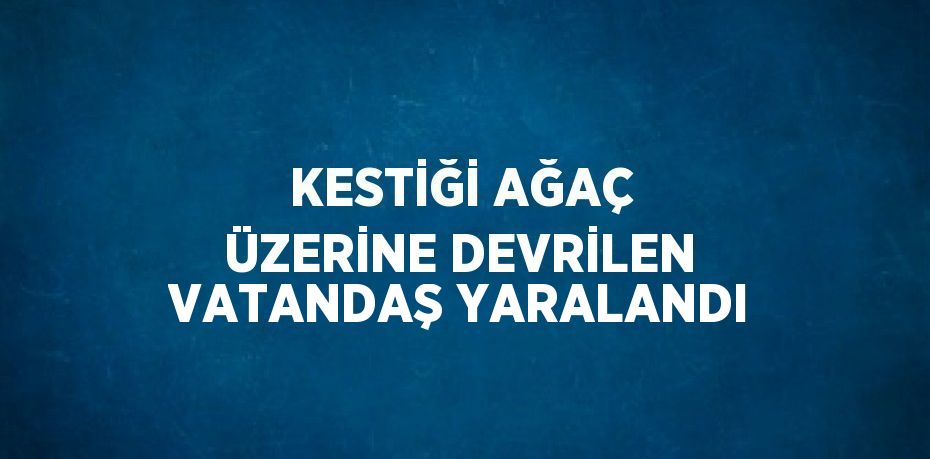 KESTİĞİ AĞAÇ ÜZERİNE DEVRİLEN VATANDAŞ YARALANDI