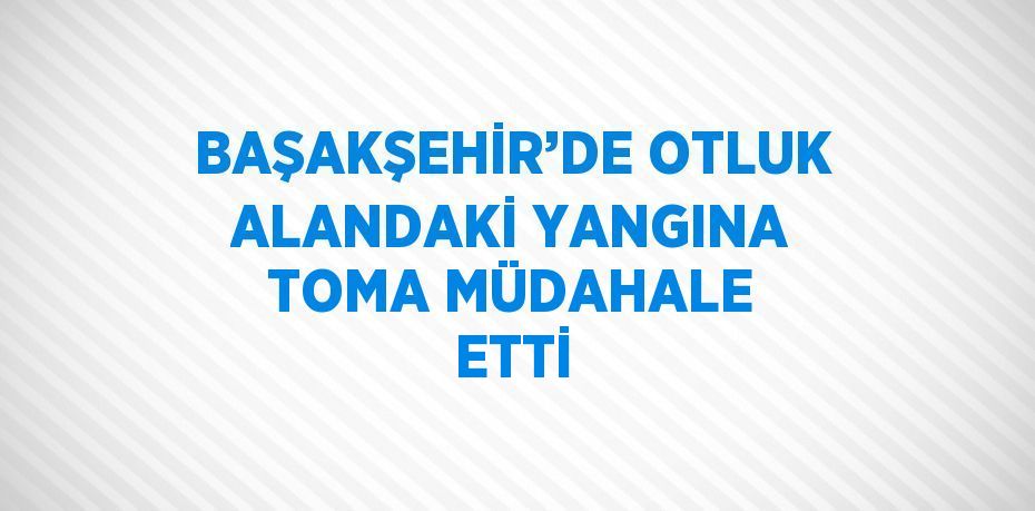 BAŞAKŞEHİR’DE OTLUK ALANDAKİ YANGINA TOMA MÜDAHALE ETTİ