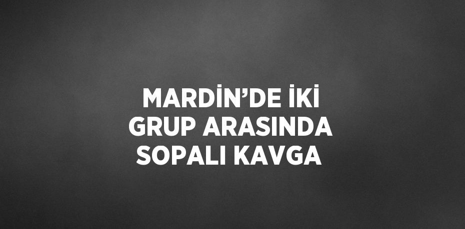 MARDİN’DE İKİ GRUP ARASINDA SOPALI KAVGA