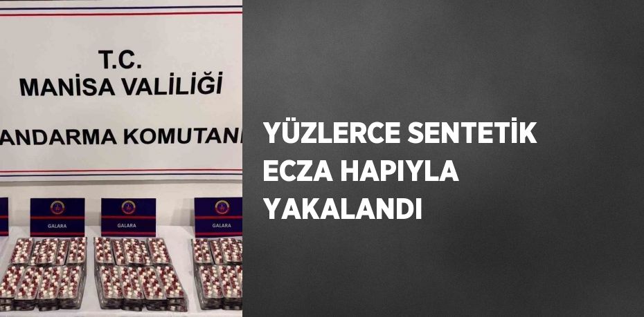 YÜZLERCE SENTETİK ECZA HAPIYLA YAKALANDI