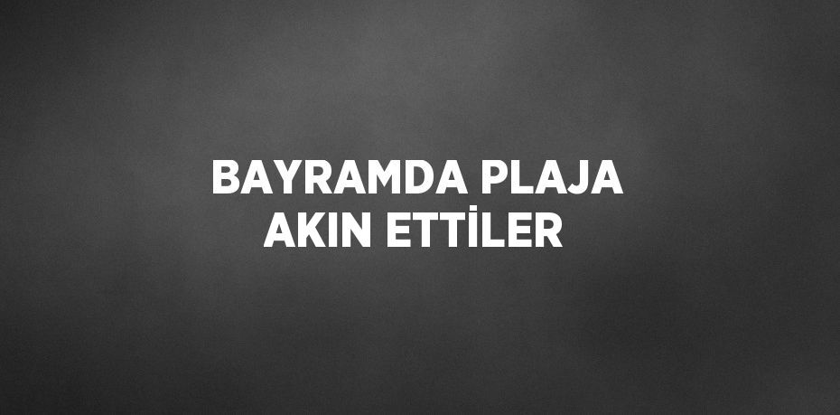 BAYRAMDA PLAJA AKIN ETTİLER