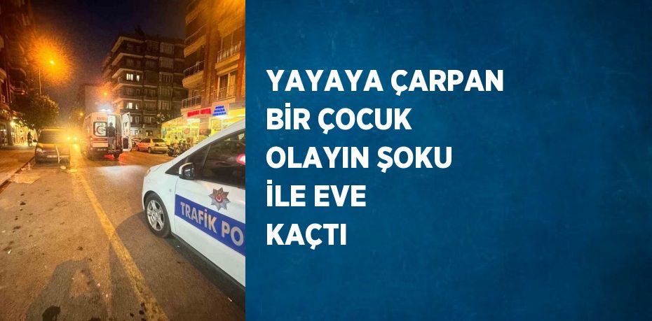 YAYAYA ÇARPAN BİR ÇOCUK OLAYIN ŞOKU İLE EVE KAÇTI