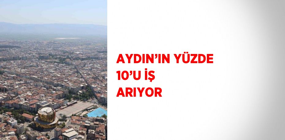 AYDIN’IN YÜZDE 10’U İŞ ARIYOR