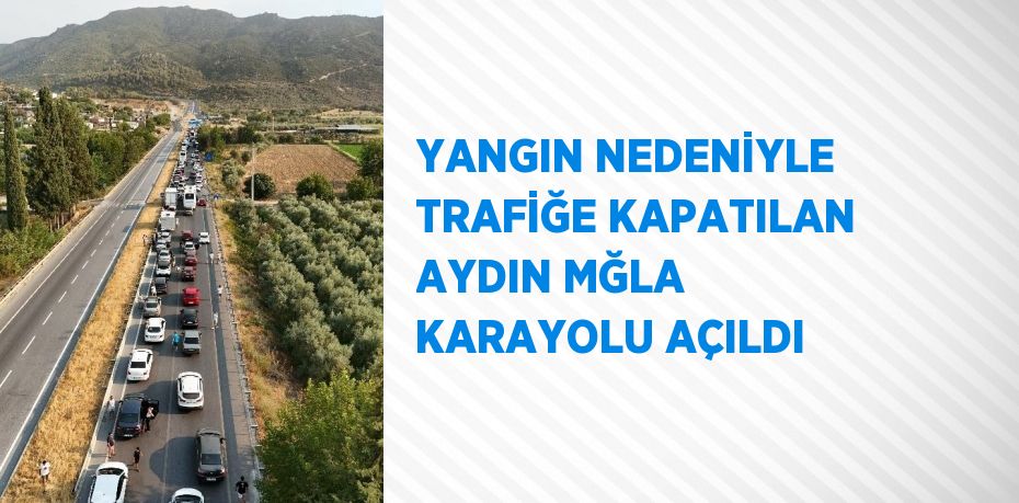 YANGIN NEDENİYLE TRAFİĞE KAPATILAN AYDIN MĞLA KARAYOLU AÇILDI