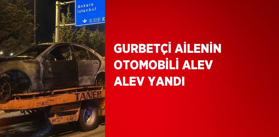 GURBETÇİ AİLENİN OTOMOBİLİ ALEV ALEV YANDI