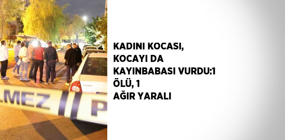 KADINI KOCASI, KOCAYI DA KAYINBABASI VURDU:1 ÖLÜ, 1 AĞIR YARALI