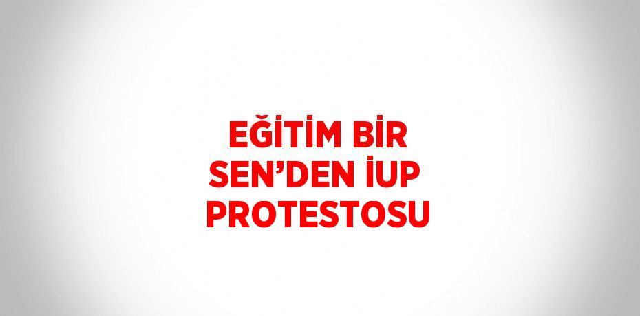 EĞİTİM BİR SEN’DEN İUP PROTESTOSU