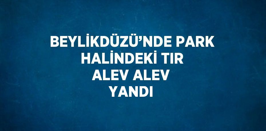 BEYLİKDÜZÜ’NDE PARK HALİNDEKİ TIR ALEV ALEV YANDI