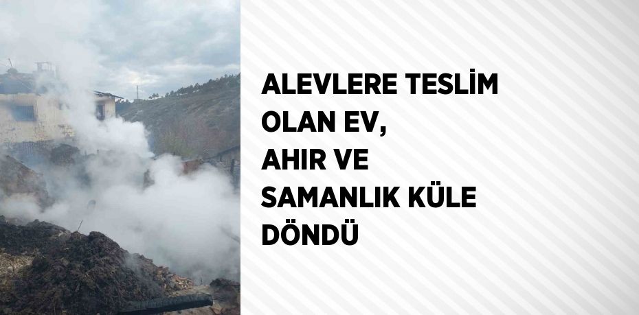 ALEVLERE TESLİM OLAN EV, AHIR VE SAMANLIK KÜLE DÖNDÜ