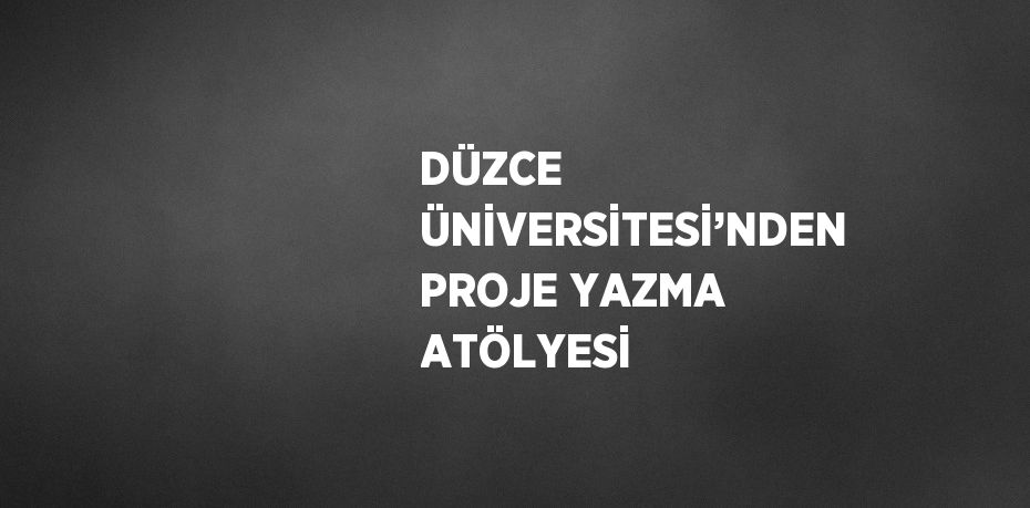 DÜZCE ÜNİVERSİTESİ’NDEN PROJE YAZMA ATÖLYESİ