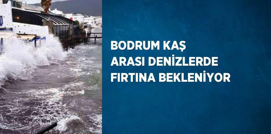 BODRUM KAŞ ARASI DENİZLERDE FIRTINA BEKLENİYOR