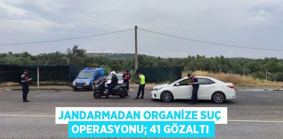 Jandarmadan organize suç operasyonu; 41 gözaltı