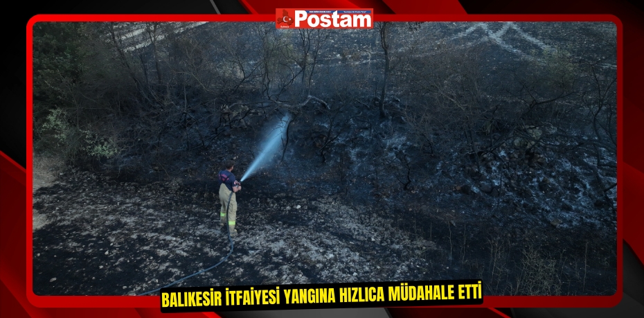 Balıkesir İtfaiyesi yangına hızlıca müdahale etti