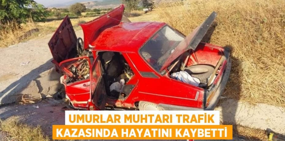 UMURLAR MUHTARI TRAFİK KAZASINDA HAYATINI KAYBETTİ