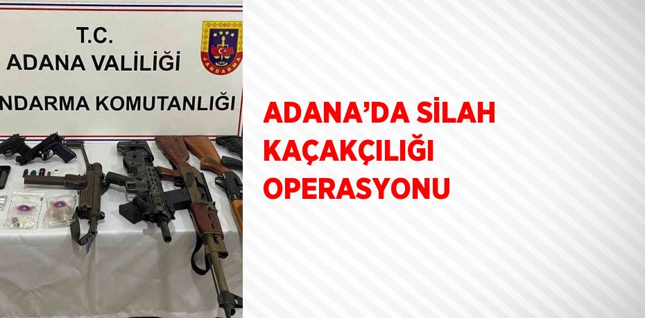 ADANA’DA SİLAH KAÇAKÇILIĞI OPERASYONU