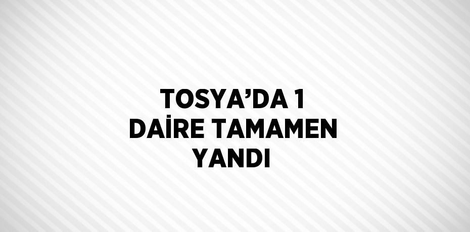 TOSYA’DA 1 DAİRE TAMAMEN YANDI