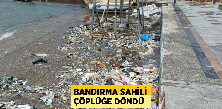 Bandırma sahili çöplüğe döndü 