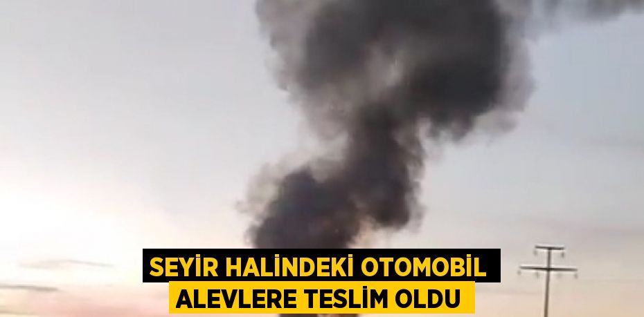 SEYİR HALİNDEKİ OTOMOBİL ALEVLERE TESLİM OLDU