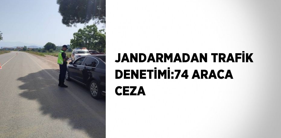 JANDARMADAN TRAFİK DENETİMİ:74 ARACA CEZA