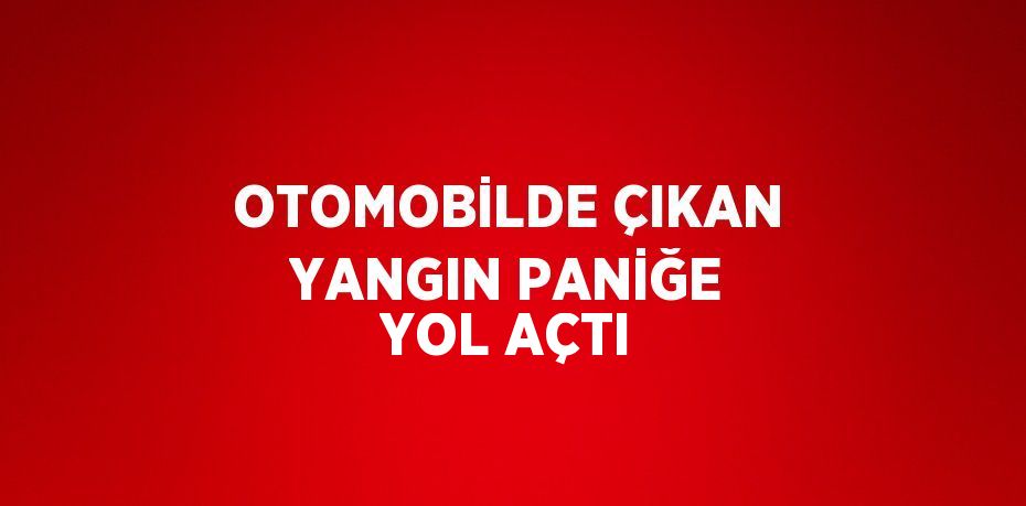 OTOMOBİLDE ÇIKAN YANGIN PANİĞE YOL AÇTI