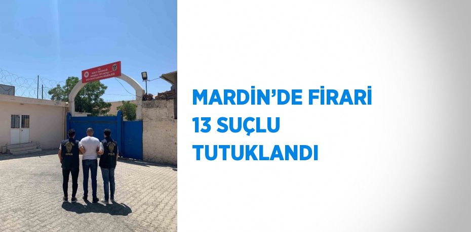 MARDİN’DE FİRARİ 13 SUÇLU TUTUKLANDI