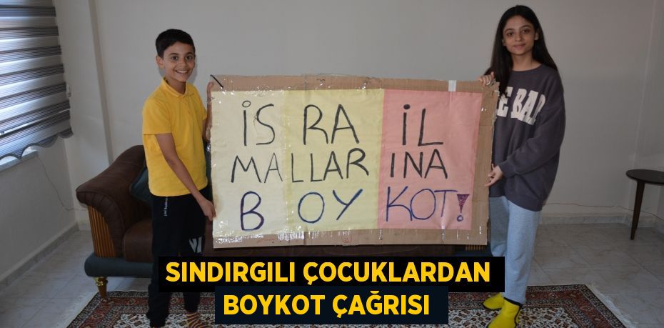 Sındırgılı çocuklardan boykot çağrısı 