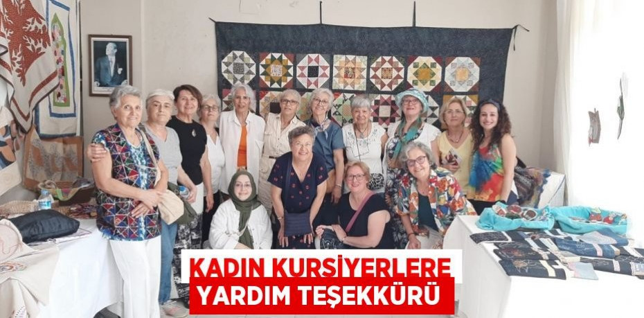 Kadın kursiyerlere yardım teşekkürü