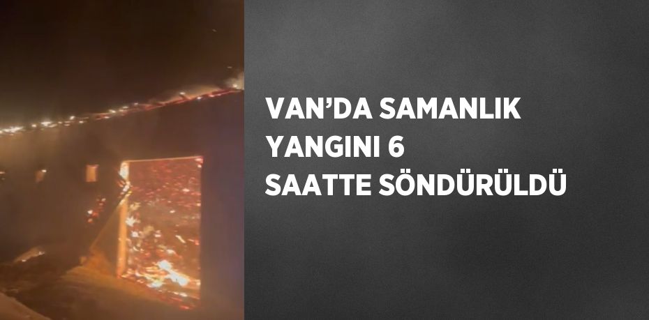 VAN’DA SAMANLIK YANGINI 6 SAATTE SÖNDÜRÜLDÜ