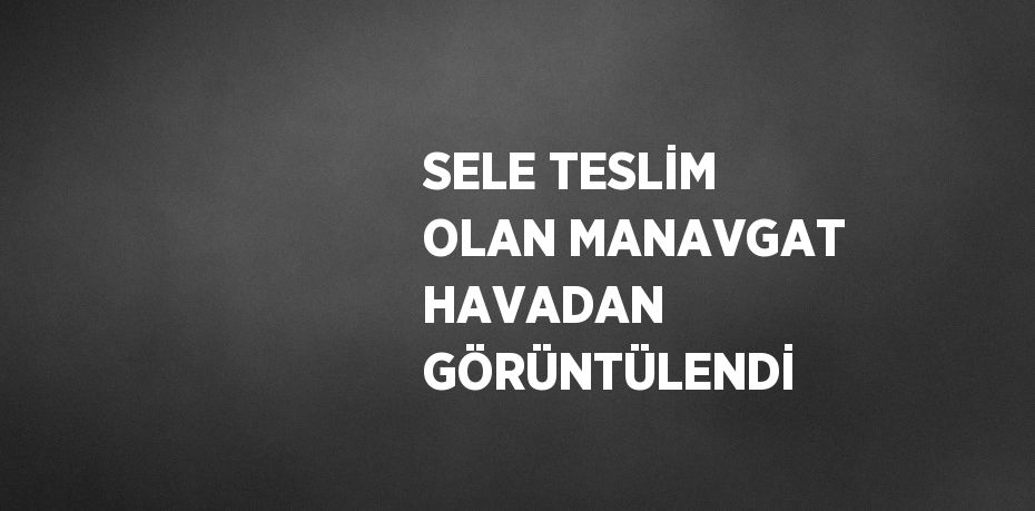 SELE TESLİM OLAN MANAVGAT HAVADAN GÖRÜNTÜLENDİ