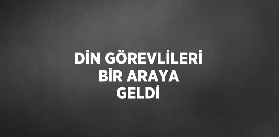 DİN GÖREVLİLERİ BİR ARAYA GELDİ