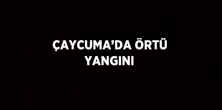 ÇAYCUMA’DA ÖRTÜ YANGINI