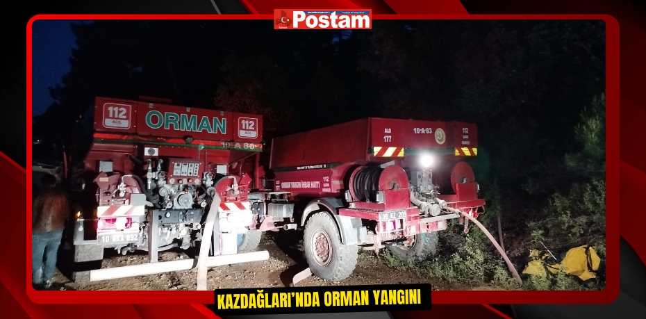 Kazdağları’nda orman yangını  