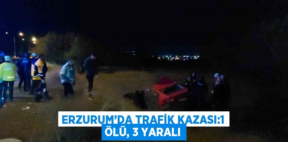 ERZURUM’DA TRAFİK KAZASI:1 ÖLÜ, 3 YARALI