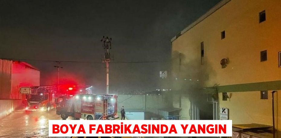 BOYA FABRİKASINDA YANGIN